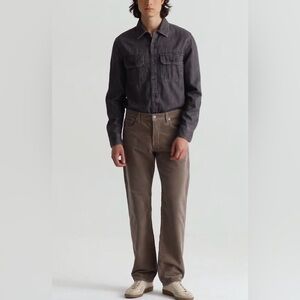 AG Protege Store Sample Straight-Leg Corduroy Pants Sz  32 X 34 Ret $215